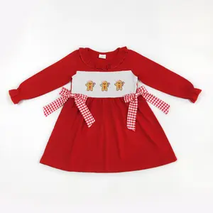 Christmas Red gingerbread Print Pants Girls Dress