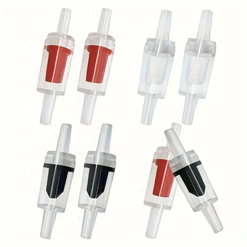 3pcs Clear Plastic Check Valves for Aquarium Air Pumps - One-Way Flow Prevention, Non-Electric