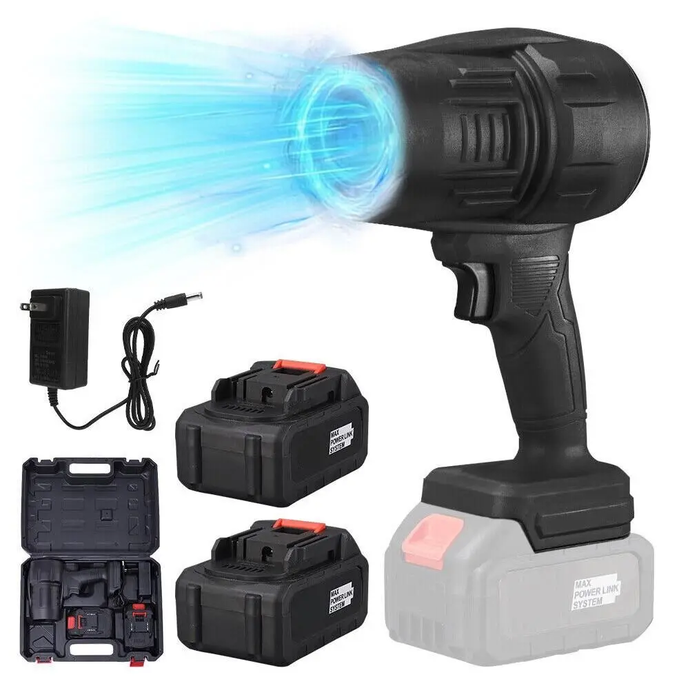 Cordless Handheld Turbo Jet Leaf Blower, Rechargeable with Battery & Charger, Lightweight Portable Wireless Blower for Garden Dust Cleaning, Camping, Driveways, Portable Leaf Blower, Wireless Handheld Blower