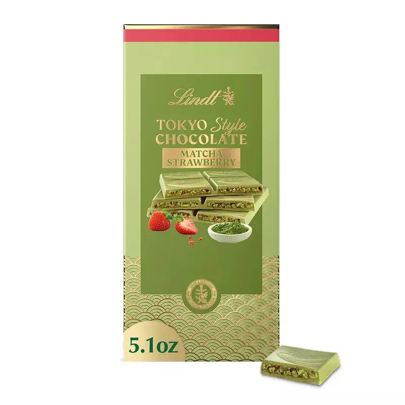 Lindt Tokyo Style Matcha Strawberry White Chocolate Candy Bar - 5.1oz