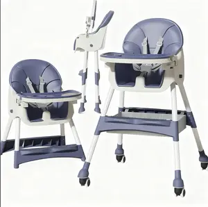 Baby High Chair with Wheels and Adjustable Seat for Feeding and Dining sillas  para  comer  bebe