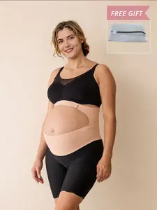 Momcozy Pregnancy Belly Band YB001, CozySupport Ergonest Maternity Belly Band, Invisible Pregnancy Belt for Back, Abdomen, Waist,A, Pregnancy Stuff, Maternity Clothing