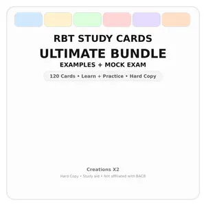 RBT Ultimate Study Bundle (Hard Copy) – 93 ABA flash card + 60 Bilingual Cards EN/ES