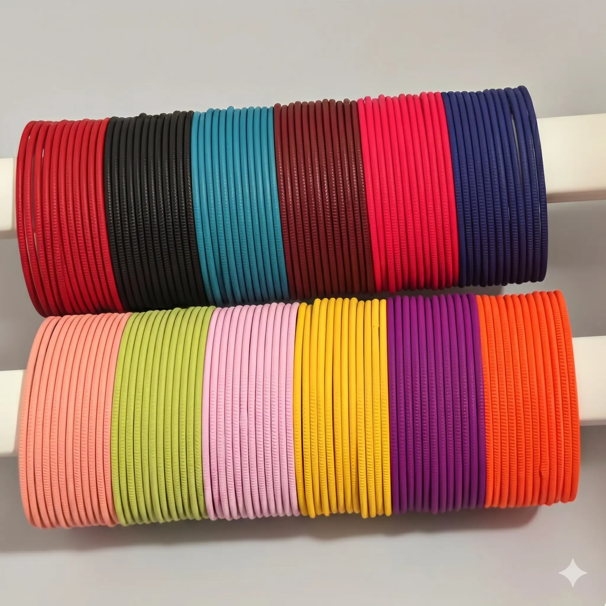Women's Matte Metal Finish Bangles Set (12 Pieces, 2.10 Size) - Trendy Stack Bangle, Stackable Bracelets, Elegant Party Wear Fashion Accessories