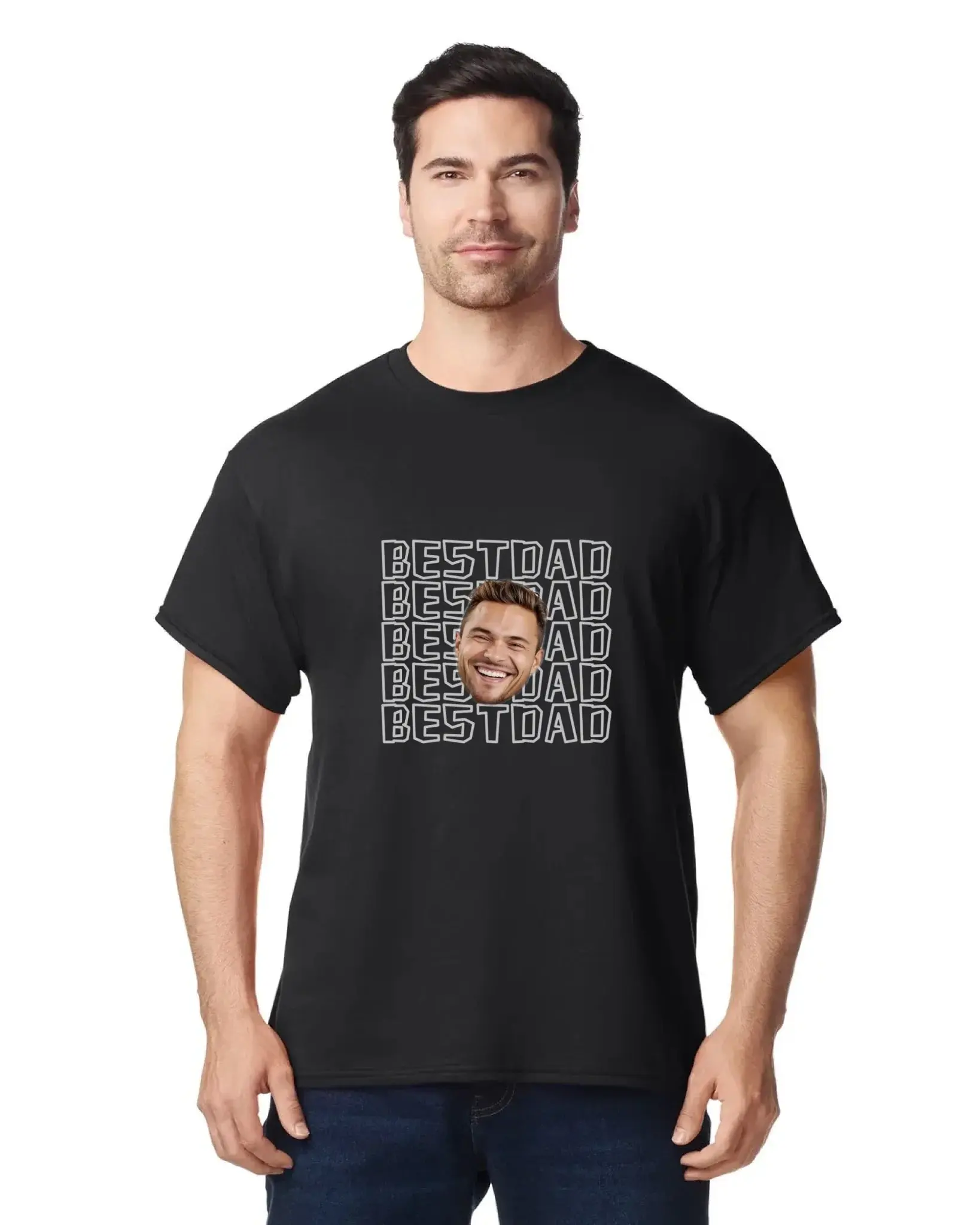 100% Cotton Printlegacy Custom Men’s Short Sleeve Crew Neck T-Shirts – Premium Fit for Everyday Comfort & Casual Style dad tee graphic