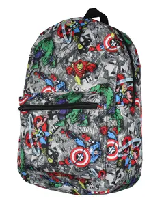 Marvel Avengers Thor Iron Man Captain America Hulk Laptop School Backpack 17"