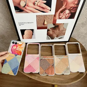 Geometric pattern PU leather, hard PC back panel protects the phone case. Suitable for Motorola Razr 2024, Razr 2025, Razr 50, Razr 60, Razr 50 Ultra, Razr 60 Ultra.