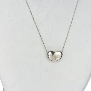 Pre-owned Tiffany & Co Sterling Silver Large Bean Necklace TIF1004
