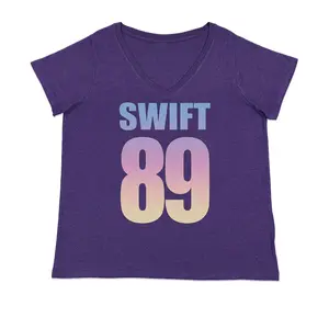 Lover Era Swift 89 Birth Year Music Fan Womens Plus Size V-Neck T-shirt