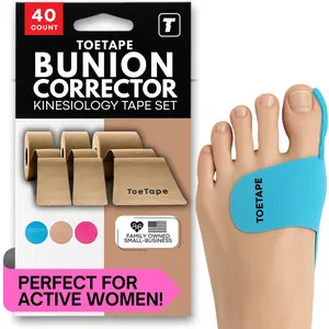 ToeTape Bunion Corrector Tape - Fast Acting Pain Relief & Support for Bunions - Elastic Core for Proper Alignment - Summer Season - 1 Pack