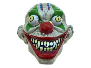 Halloween Clown Mask Horror Clown Cosplay Masks Plastic Scary Monster Masquerade Party Props for Adults Women & Men