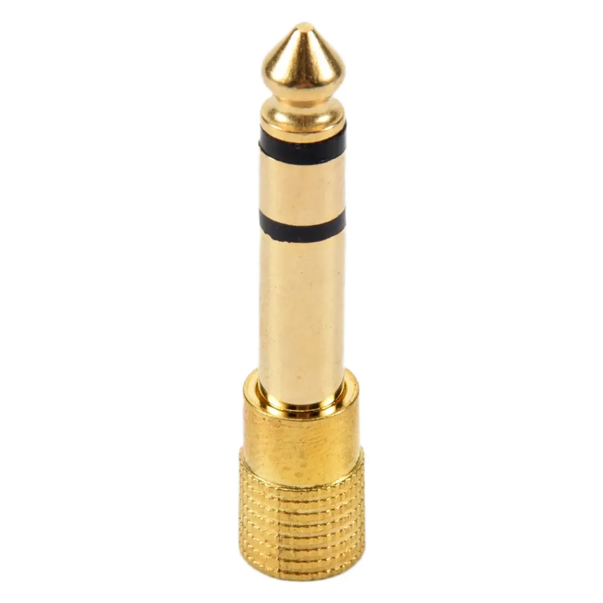 Gold-Plated 1/4-inch (6.3mm) Male to 1/8-inch (3.5mm) Female Stereo Jack Converter Accessories for Audio/Video Equipment, Metal Build with Secure Connection, Audio Equipment, Female Plug, Headphone Adapter, Male-Female