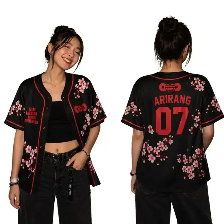 Custom Bangtan Baseball Jersey Arirang, Kpop Gift for Bangtan Fans, V-neck Bangtan Shirt, Comeback 2026 Sports Vest