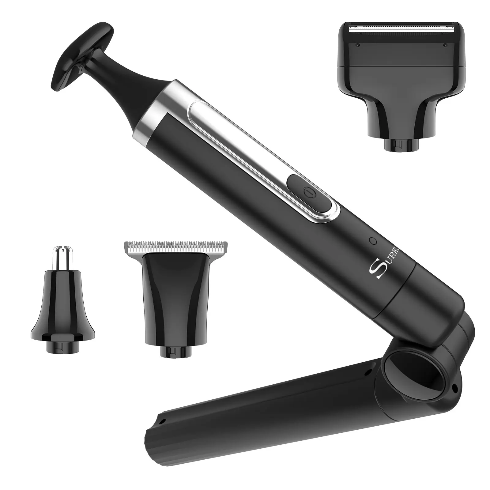 Mens Electric Back Shaver with Long Handle,Body Grooming kit Body Trimmer Facial,Arm,Chin Beard Trimmer Cordless Hair Clipper with Adjustable Extension Handel Waterproof Rechargeable Hair Trimmer Wireless Trimmer Portable Wireless Trimmer