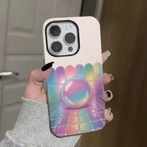 iridescent sphere, tiles Soft And Hard Two-In-One Film Printed Full Pattern Case For IPhone 16 15 14 13 1211 Pro Max Plus Phone Case
