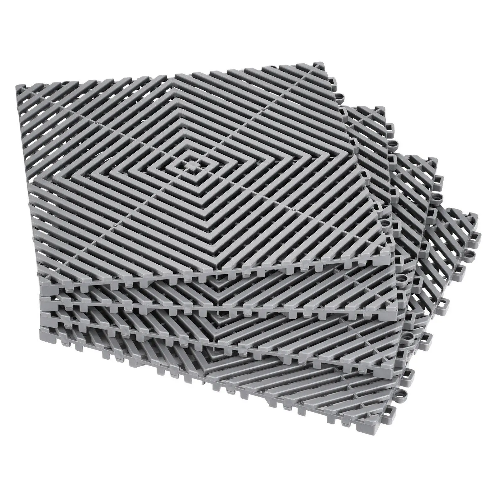 【SummerFinds】Modular Interlocking Synthetic Drainage Floor Tile, 12in x 12in Extra-Thick Cushioned Anti-Wear Protectant Mat with Customizable Layout for Gardens, Car Repair Shops, Extra-Thick Design