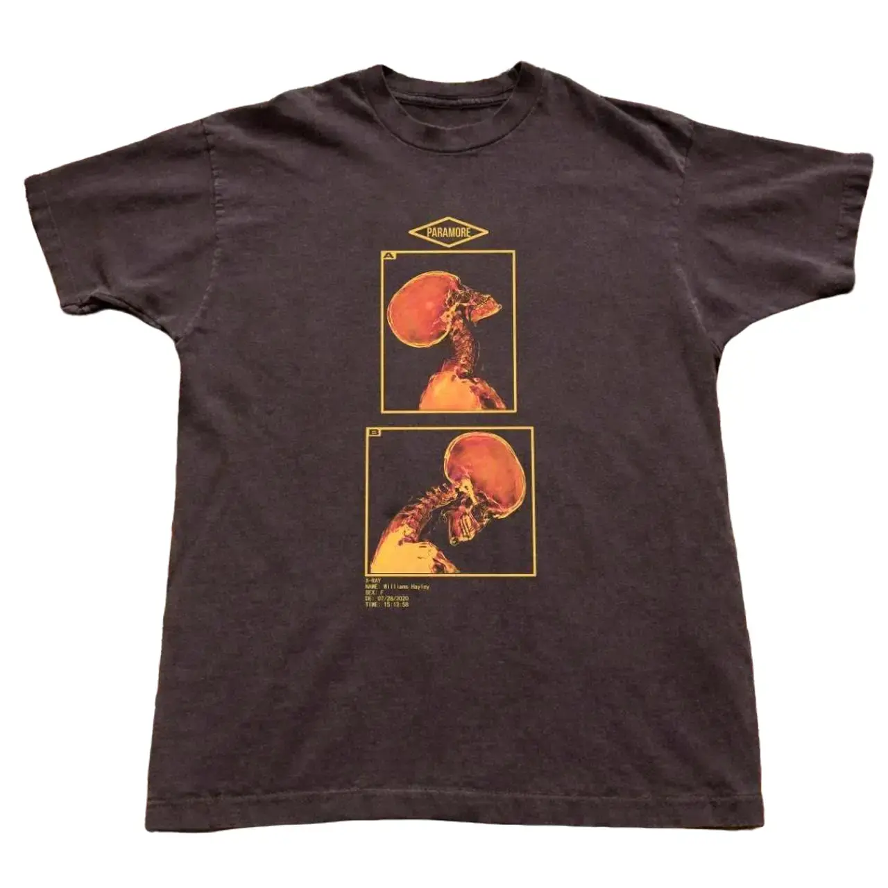 Vintage X-Ray Graphic T-Shirt, Brown Unisex Cotton Tee, Retro Skater Shirt, Y2K Grunge Graphic T-Shirt, Edgy Alternative Streetwear Fashion Gift