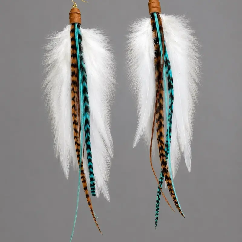 The Iceland – 8 inch Iceland Feather Earrings 8