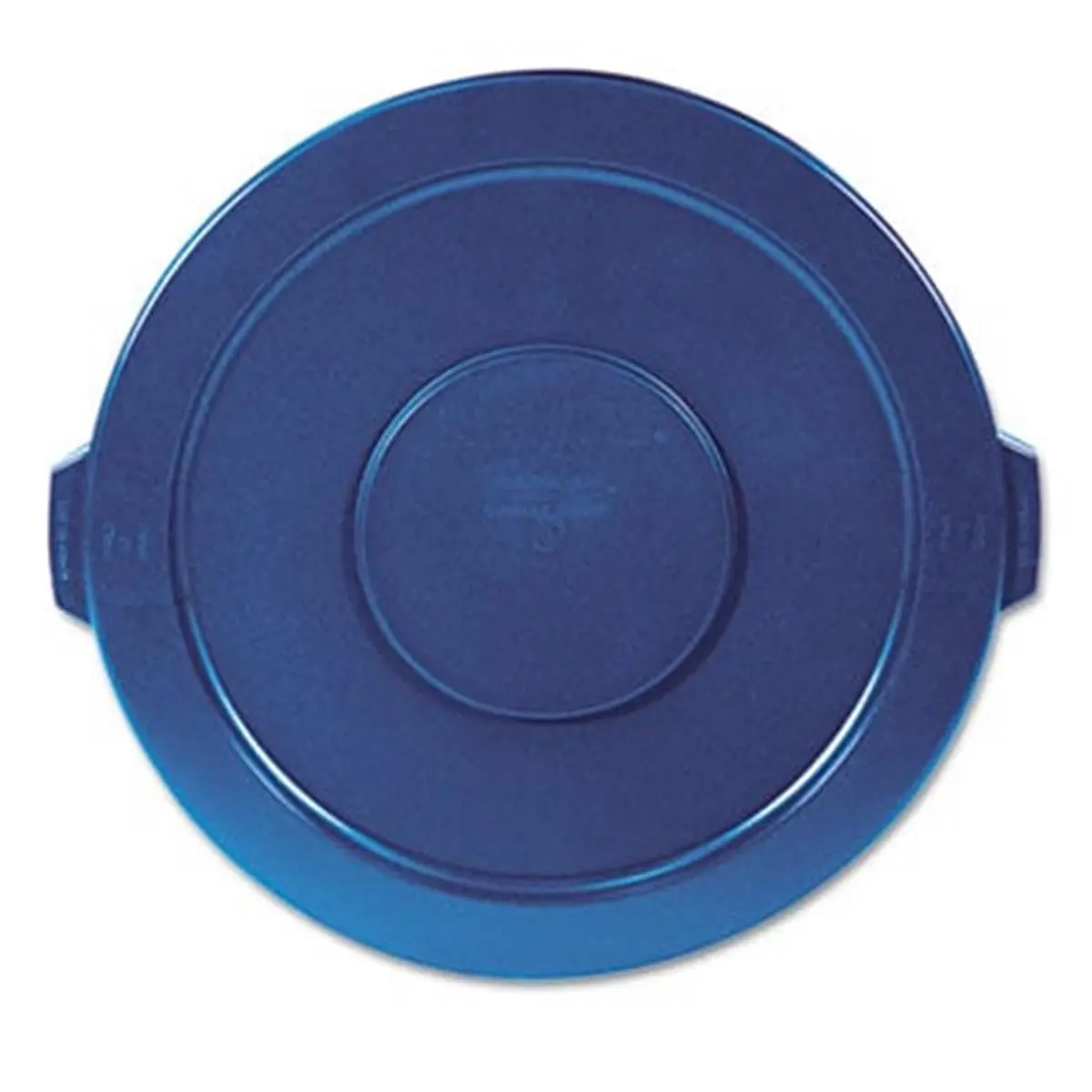 212 MAIN Plastic Lid, Reusable Round Flat Top with Molded Handles for a Secure Fit on 32-gal BRUTE Waste Containers, 22.25-Inch, Blue, Plastic Reusable