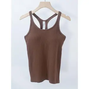 Women's Casual Tight-Fit Yoga Long Vest, Ribbed Elastic Slim Fit Gym Top, Spring Fashion Streetwear Running Jacket