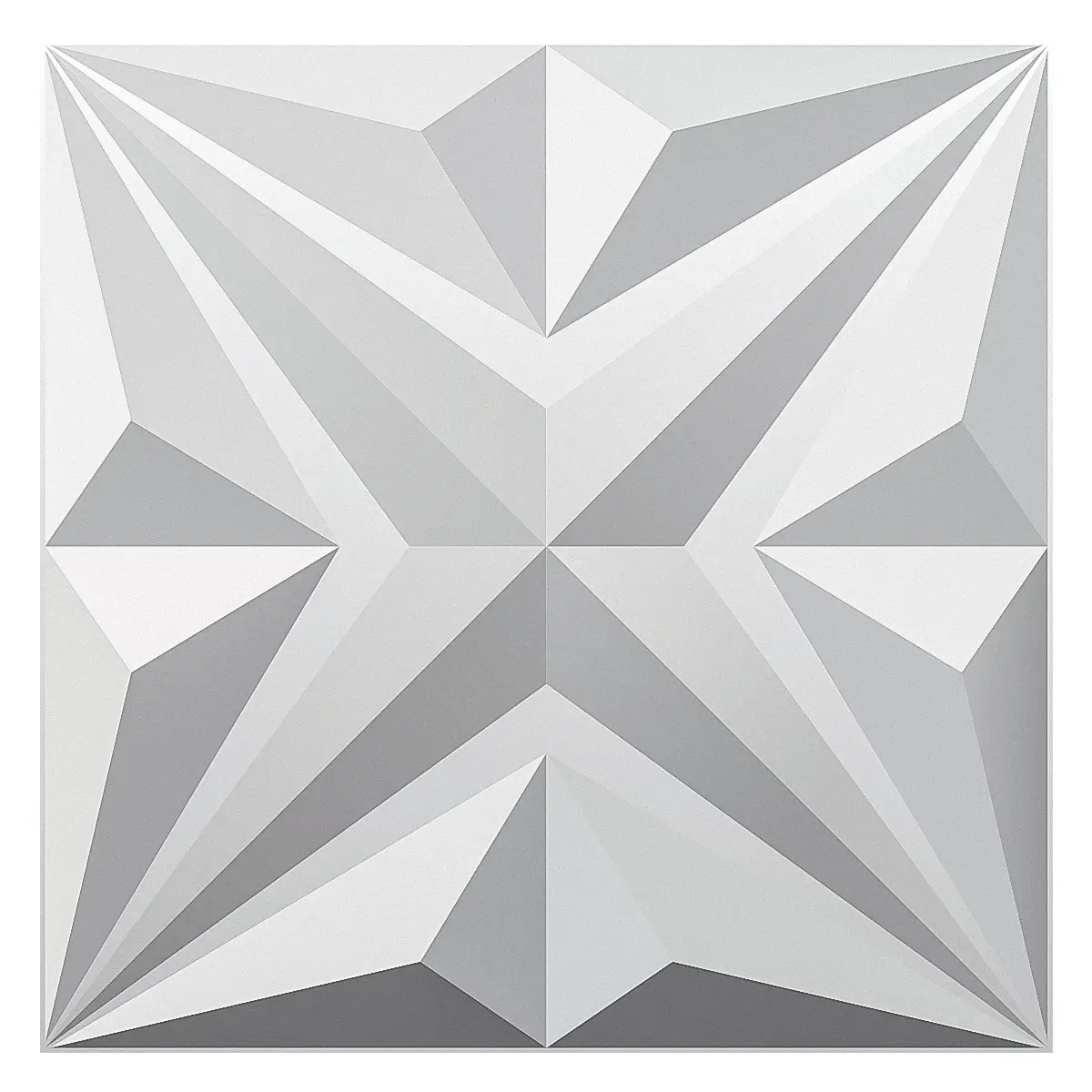 Art3d Fireproof Geometric Star Textured PVC 3D Wall Panels, 19.7”x19.7” Square, Pack of 12 (Covers 32 Sq.ft) - Heat Insulation Sound Absorb Home Decor for Bedroom, Kitchen Feature Walls Home Improvement Trim