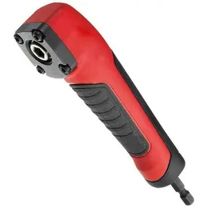Right Angle Drill Attachment Electric  Repair 90  Corner Device, ABS Handle  Socket Adapter Shockwave  Duty Right Angle Attachment (Red,black)