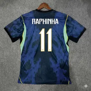 2026 Away New Black No.11 Raphinha Short sleeve Soccer jersey
