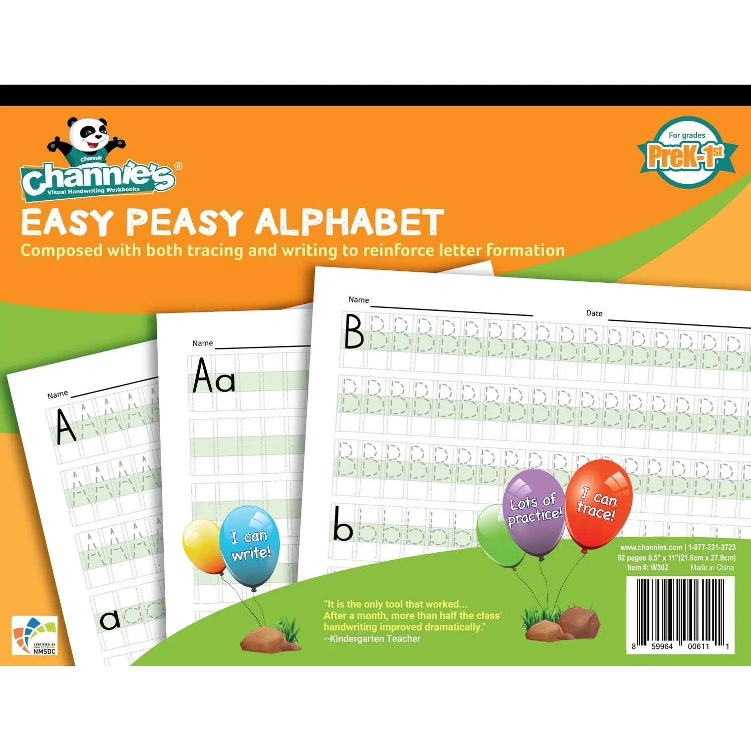 Easy Peasy Alphabet Workbook – Visual Handwriting Worksheets for Tracing & Writing Practice