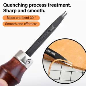 WUTA High Carbon Steel Leather Edge Beveler 135mm Quenching Process 3.1.2mm Beveling Tool with Comfortable Grip Available in Various Sizes 0.8mm-1.4mm