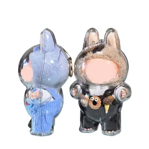 Protective Case for LABUBU – Clear Dustproof Acrylic Cover for Happy Factor, Spring Field, and The Monsters Series (Doll Not Included)