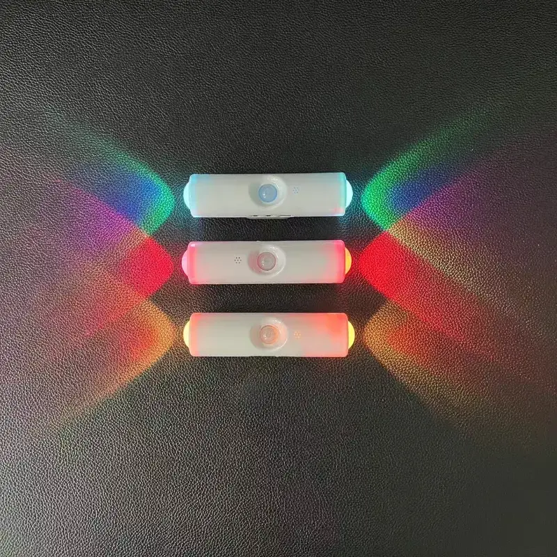 USB Rechargeable LED Night Light with Move Sensor, RGB Gradient Ambient Light, Dimmable Indoor Light, Magnetic Step Lamp for Entryway, Bedside, Desk, Closet magnetic step lamp