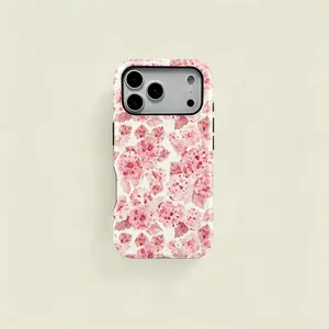 Classic Pink Hydrangea Girly Aesthetic Summer Spring Flowers Fashion Cute Phone Case with Durable, Shock Absorbing and Stylish Design. Compatible with Iphone 12, 13, 14, 15 16 17 Pro Max and Pro Plus Series A creatively designed new phone case, perfect