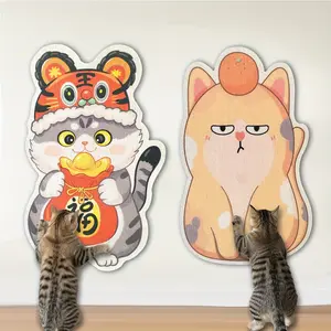 Self-Adhesive Cat Scratching Board, Polyester Material, Cute Cartoon Climbing Pad, Furniture Wall Scratch Protector, Small Cat Claw Decoration, Scratcher Board, Kitten, Kitty