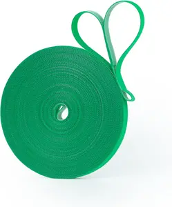 Plant Ties Reusable Garden Tape Adjustable Plant Support for Effective Growing Nylon Plant Tie Strap for Flowers, Tomato, Vines, Tree (50 Feet x 0.47 Inches, Green)