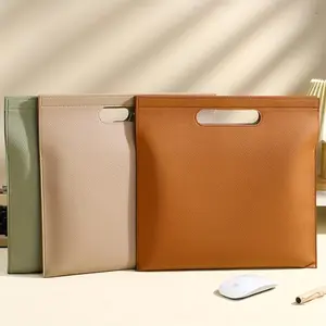 Business Document Organizer with Magnetic Buckle, 1 Count Large Capacity Portable Multi-functional Office Organization File Folder, Exquisite Folder for Indoor & Outdoor, Files Organizer