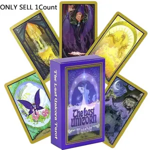 Dreamy Unicorn Tarot Deck, 78-Card Set with Custom Fantasy Illustrations, Vintage Aesthetic Magic Divination Cards, Perfect Gift, Magical Artistry