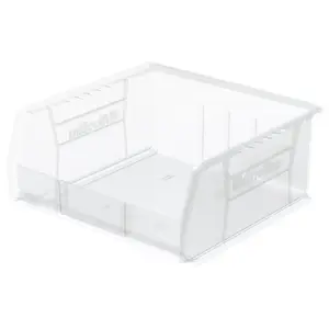 Akro-Mils 6 Pack AkroBins Plastic Storage Bins, Space-Saving Organizers, Clear