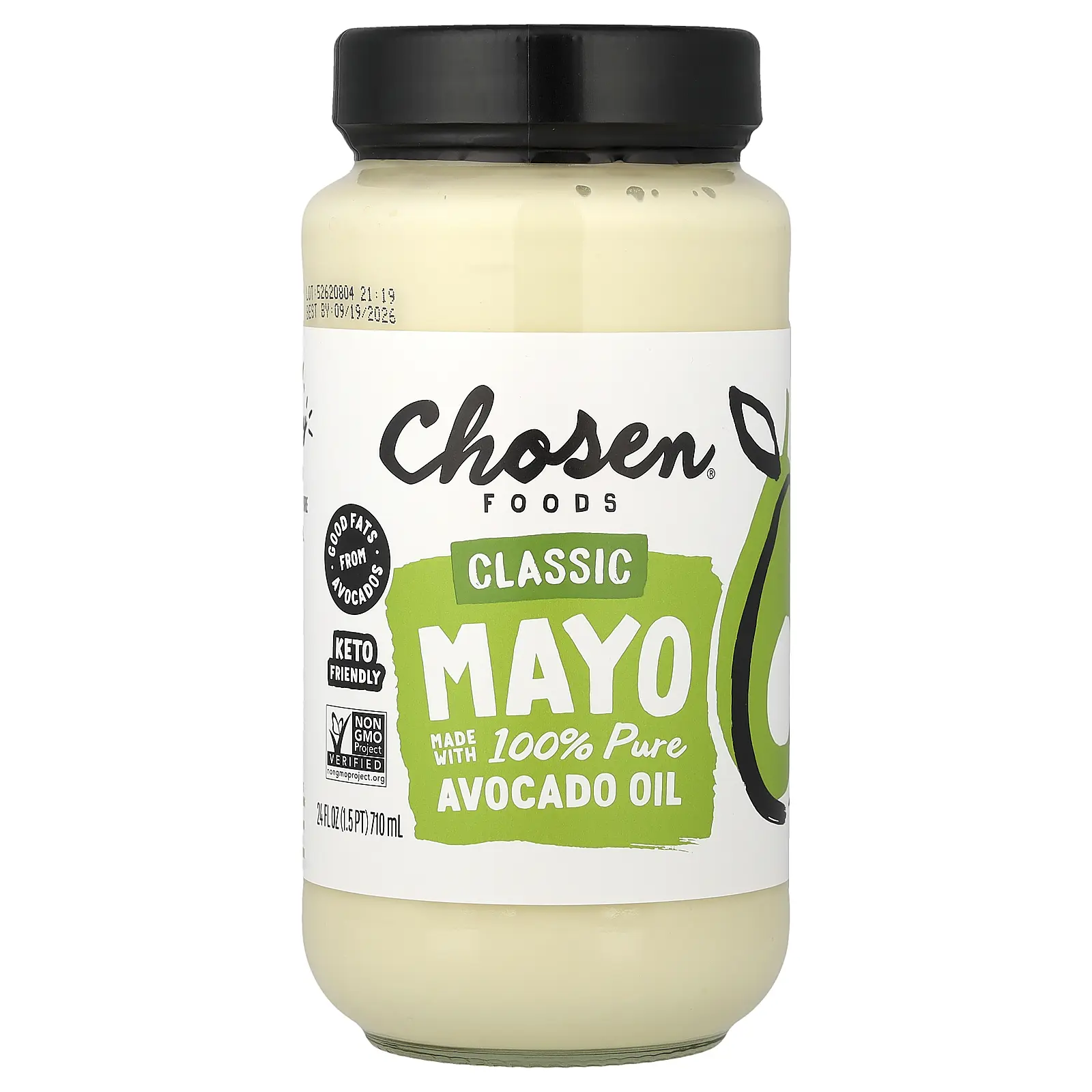 Chosen Foods Classic Mayo, 24 fl oz (710 ml)