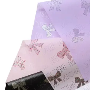 “MOM” Floral Wrapping Paper with Bow Design-Pink only