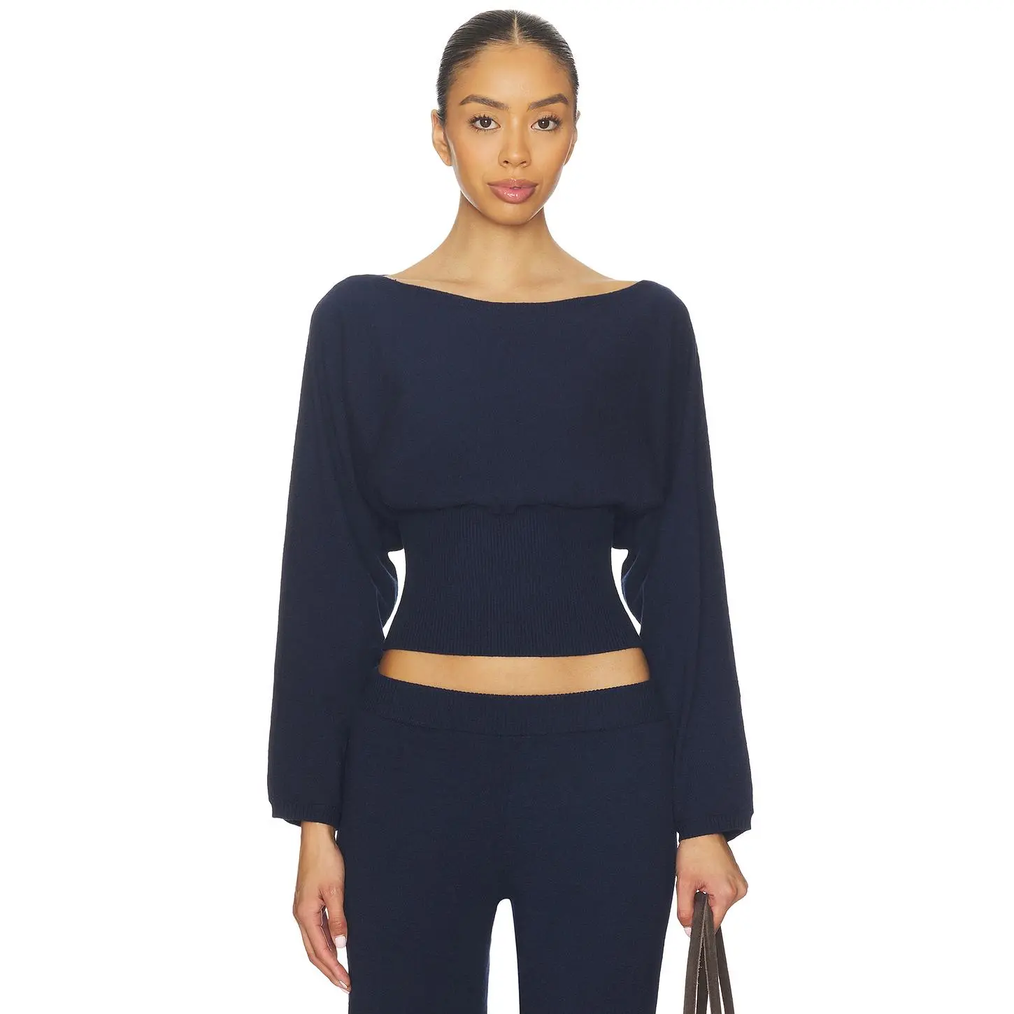 Lovers and Friends Liza Boat Neck Sweater in Navy