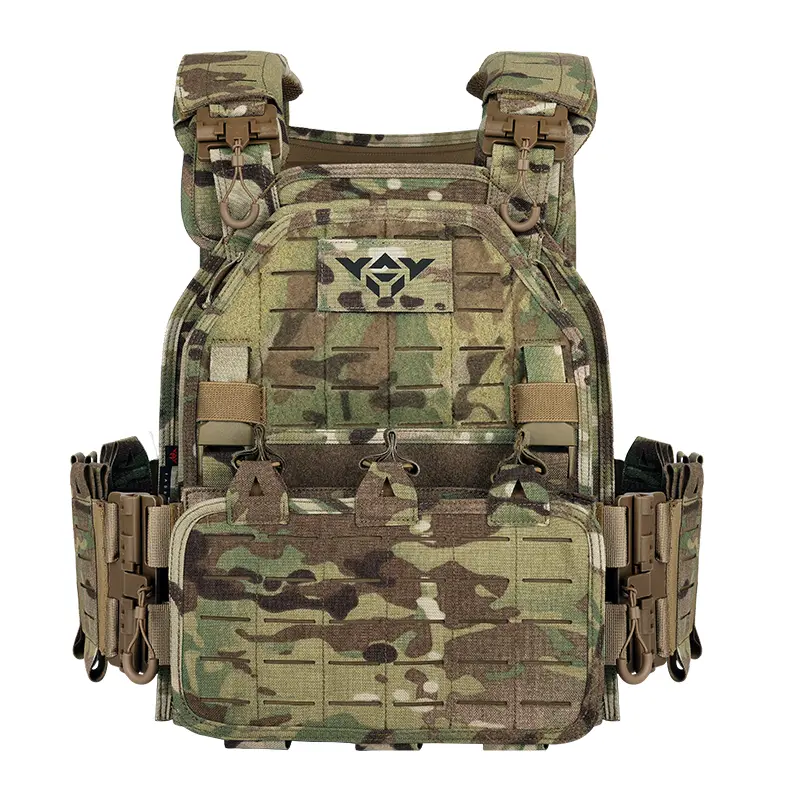 Men's Tactical Chest Vest - Yakeda VT-6095 MC Model, Cordura-Made for Outdoor Sports Activities, Protective Gear