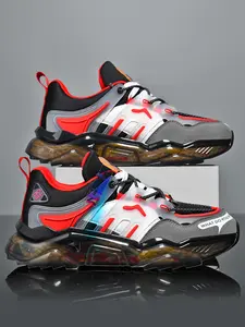 Men's Popcorn Sole Shoes, Lightweight Shock Absorption, All-Season Sport Casual Sneakers, Comfortable and Versatile Footwear