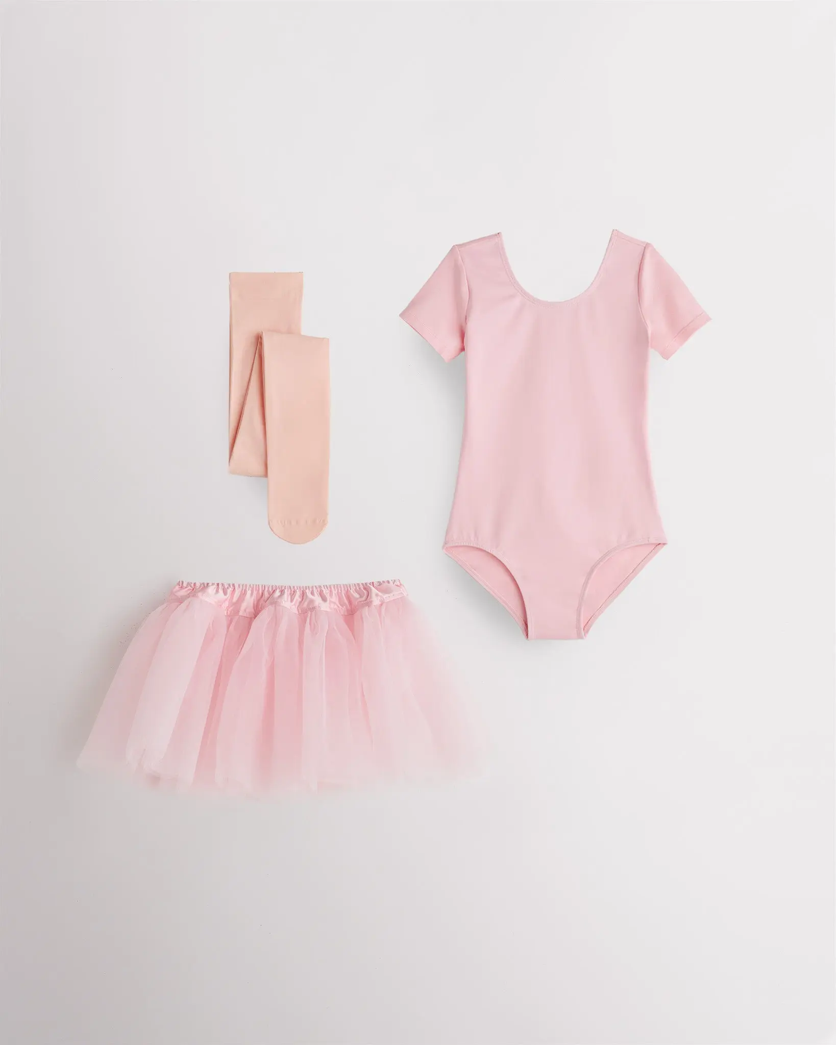 Girls' Luxe Ballet Starter Kit - Versatile Dance Wear Including Breathable Cotton Blend Leotard, Skirt, Footed Tights for Dancing, Gymnastics