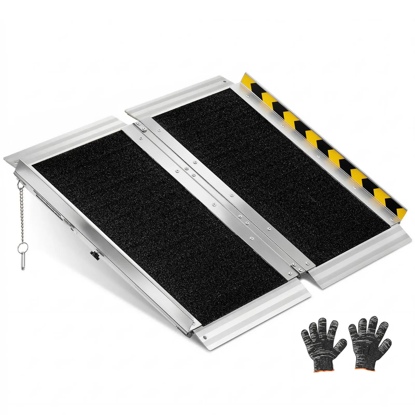 【Summerfinds】VEVOR Portable Wheelchair Ramp2FTNon-Slip Aluminum Folding Handicap Ramp for Wheelchair800 lbs CapacityDoor Threshold Ramps for Home StepsStairsEntryThresholdDoorwaysScooterCurbs