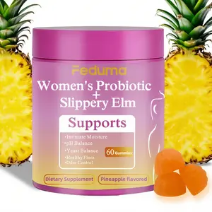 Feduma Women's Probiotic Gummies for pH Balance & Odor Control , Dietary Supplement  Moisture Healthcare Vitamin,60 Ph Balance Gummies