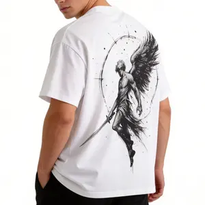 24H FLASH SALE — Alert: Fallen Angel Sword T-Shirt  Menswear Cotton Gothic Streetwear Dark Aesthetic T-Shirt