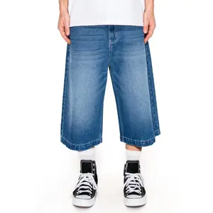 VICTORIOUS AEGIS Ultra Baggy Y2K Denim Jorts - Heavyweight Cotton, Oversized Fit, Below-the-Knee Cut, Baggy Shorts