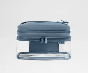 Clear Cosmetic Case in Coast Blue Clear Cosmetic Case in Coast Blue