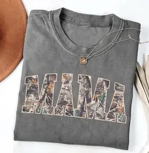 [FREESHIP] Hunting Mama T-Shirt, Camo Mama Shirt, Mother's Day Gift, Camouflage Mama T-Shirt, Varsity Mama Shirt, Retro Mam Shirt