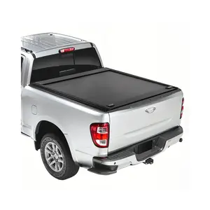 VEVOR Retractable Tonneau Cover, 5.5 ft Hard Retractable Tonneau Cover with Built-in Drainage Pipe for 2009-2024 Ford F-150 Crew Cab , Customized Hard Tonneau Cover with Double-Lock & T-Slot